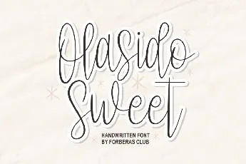 Olasido Sweet font