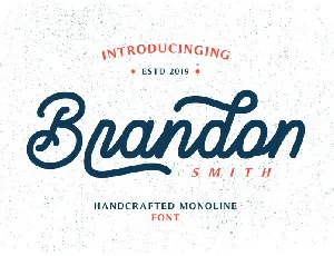 Brandon Smith Monoline font