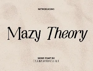 Mazy Theory Demo font