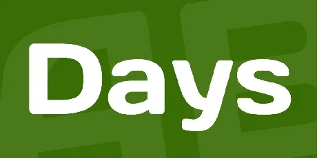 Days font