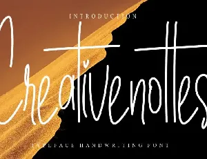 Creativenottes Handwritten font