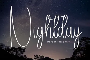 Nightday Calligraphy font