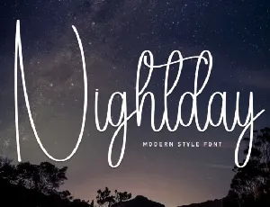 Nightday Calligraphy font