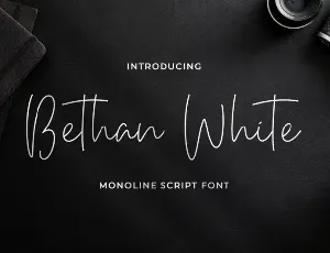 Bethan White Monoline Script font