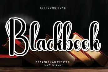 Blackbook Script font