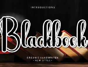 Blackbook Script font