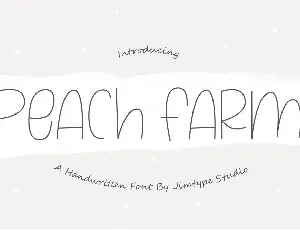 PeachFarm_PERSONALUSEONLY font