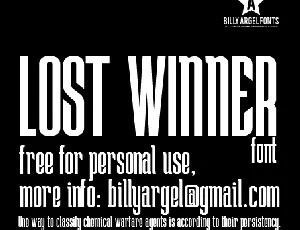 Lost Winner font