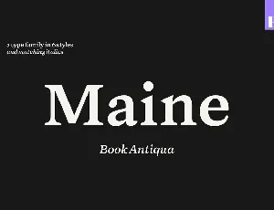 Maine Family font