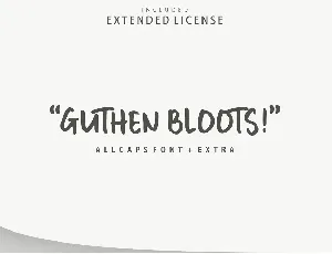 Guthen Bloots Allcaps font