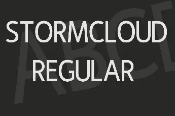 Stormcloud font