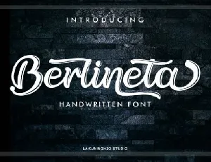 Berlineta Script font