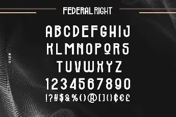 Federal Right Demo font