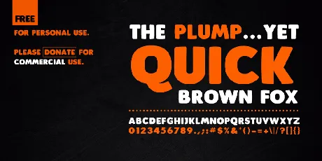 Plump font