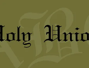 Holy Union font