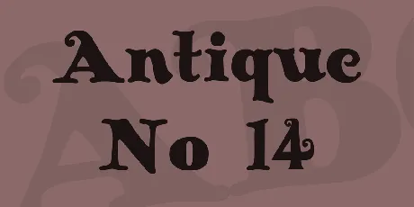 Antique No 14 font