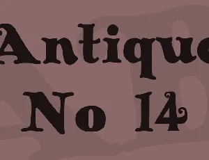 Antique No 14 font