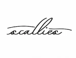 Scallies Signature font