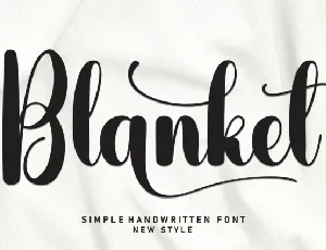 Blanket Script Typeface font