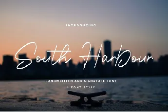 South Harbour Monoline Handwritten font