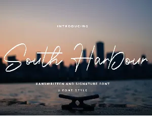 South Harbour Monoline Handwritten font