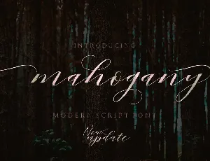 Mahogany Script font