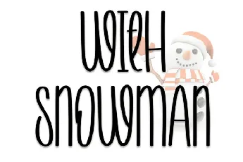 With Snowman Display font