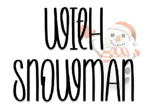 With Snowman Display font