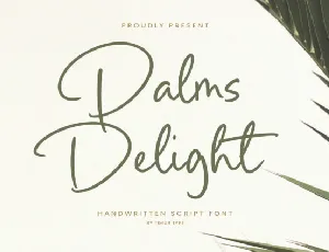 Palms Delight font