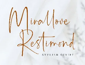 Mirallove Restimond Handwritten Script font