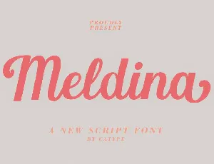 Meldina font