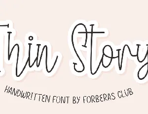 Thin Story Demo font