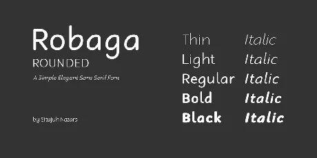 Robaga Rounded font