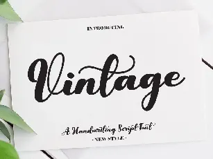 Vintage Script Typeface font