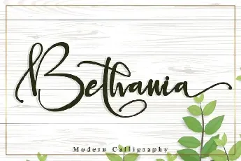 Bethania Calligraphy font