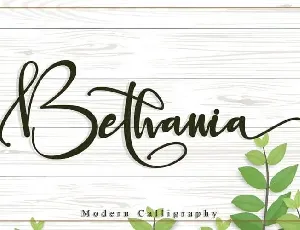 Bethania Calligraphy font