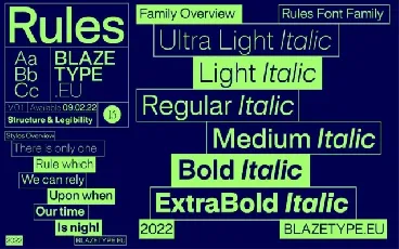 Rules Family font