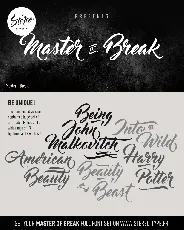 Master of Break Free font