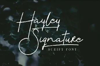 Hayley Signature Free font