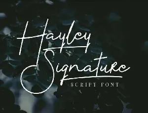 Hayley Signature Free font