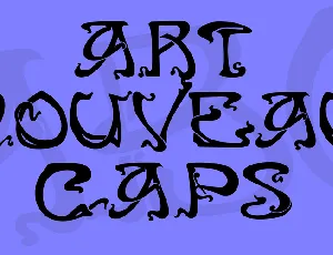 Art Nouveau Caps font