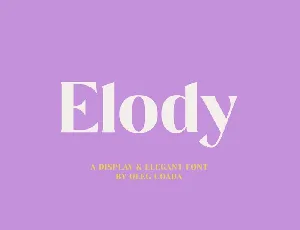 Elody font