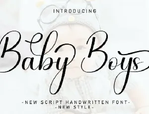 Baby Boys Script font