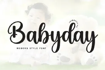 Babyday Script Typeface font