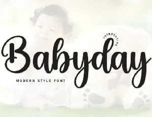 Babyday Script Typeface font