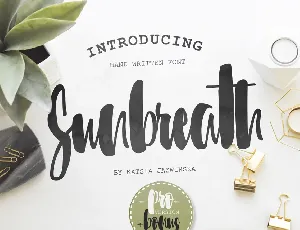 Sunbreath Free font