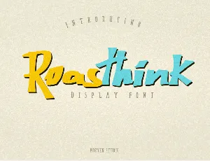 Roasthink font