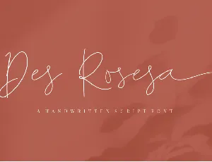 Des Rosesa Handwritten font