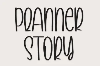 Planner Story Display font