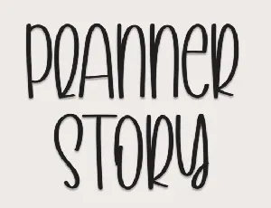 Planner Story Display font